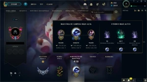 Conta League of Legends criada em 2012 com quase todos champ LOL