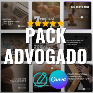 ⚖Pack Canva Advogados – 25 Modelos Editáveis para Instagram