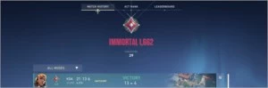 Valorant Imortal MMR Alto