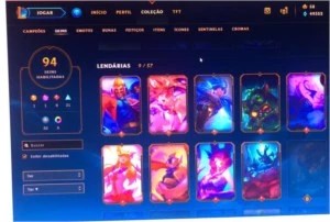 Conta de lol lvl 159 com 100 skins e 50k de essência azul - League of Legends