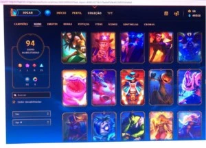 Conta de lol lvl 159 com 100 skins e 50k de essência azul - League of Legends