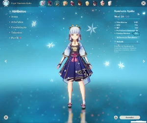 Conta Genshin impact Hutao+ayaka+espada celestial rank 31