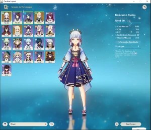 Conta Genshin impact Hutao+ayaka+espada celestial rank 31