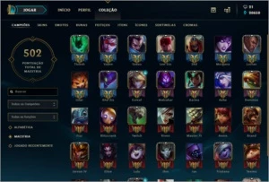 CONTA LOL - PLATINA 4 - FULL CHAMP + 231 SKINS - League of Legends