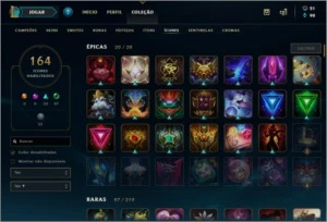 CONTA LOL - PLATINA 4 - FULL CHAMP + 231 SKINS - League of Legends