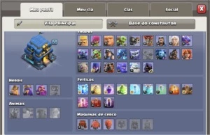 conta de clash of clans cv11 recente
