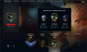 Conta diamante 4 com 64% de win rate sem email confirmado - League of Legends LOL