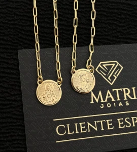 Medalha Religiosa com Corrente Personalizada
