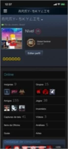 steam com varios jogos e csgo prime