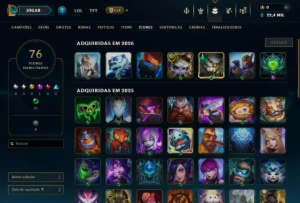 60% Wr / Diamante 4 / Entrega Auto / 9 Skins / 22K Essencia - League of Legends LOL