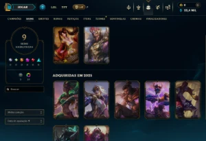 60% Wr / Diamante 4 / Entrega Auto / 9 Skins / 22K Essencia - League of Legends LOL