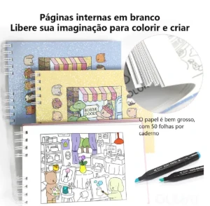 Livro De Colorir Bobbie Goods Capa Dura | 50 Páginas | 420g - Outros