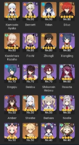 Conta Genshin Impact Com Ayaka, Kazuha, Yelan e etc....