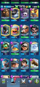 Conta Clash nv 30, 5379 troféus,arena15, 1056 gemas - Clash Royale