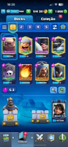 Conta Clash nv 30, 5379 troféus,arena15, 1056 gemas - Clash Royale