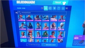 conta com mais de 100 skins - Fortnite