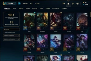 Conta ouro 2 com 96 champs e 46 skins - League of Legends LOL