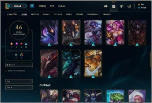 Conta ouro 2 com 96 champs e 46 skins - League of Legends LOL