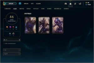 Conta ouro 2 com 96 champs e 46 skins - League of Legends LOL