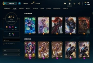 Conta LOL gold3 467 skins - League of Legends