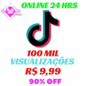 100K VISUALIZAÇÕES TIKTOK 9,99 ENTREGA IMEDIATA - Assinaturas e Premium