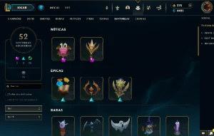 Conta LOL 580 Skins, 4 ultimates, 19 míticas, 622 ícones - League of Legends