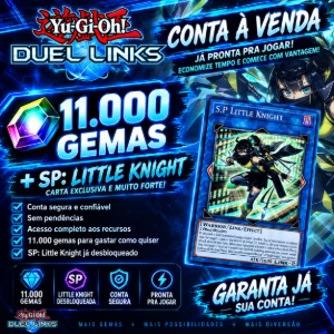 conta duel links 11k gemas+s:p little night