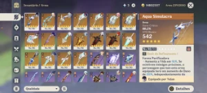 Genshin Ar60 com skin do Diluc e C2 Shogun - Genshin Impact