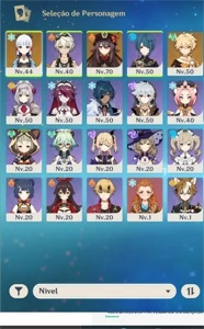 Conta hu tao + ayaka e arma 5* AR36 - Genshin Impact