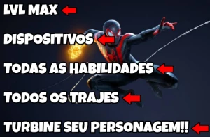 Spider Man Miles Morales - LvL Max, habilidades, trajes, etc - Serviços Digitais
