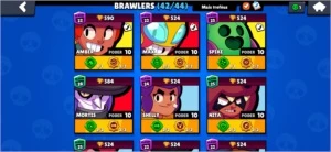 CONTA BRAWL STARS FULL 42 BRAWLERS TODOS OS LENDARIOS