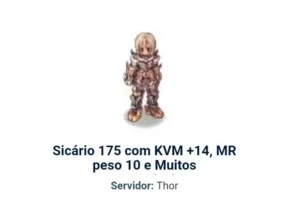 Sicario 175/60 Com KVM+14 - Ragnarok Online