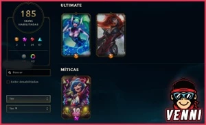 CONTA LEAGUE OF LEGENDS |MESTRE 200 PDL • 185 SKINS LOL
