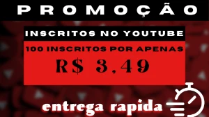 Promoção Inscritos No Youtube (Entrega Rápida) - Redes Sociais