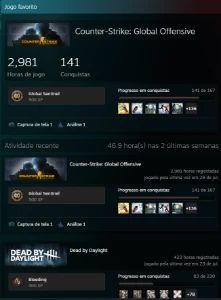 Steam Lvl 32 Com Cs2, Lvl 20 Gc, 8 Faceit, 1200 Reais Gastos - Counter Strike
