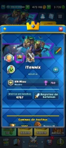 Conta lvl 41 com todas as cartas com evolução, bastante gema - Clash Royale