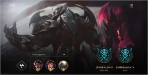 Conta esmeralda 4, 8 skins com deus rei garen e darius - League of Legends: Wild Rift LOL WR
