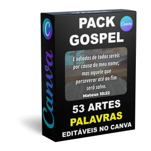 Pack Canva Gospel Palavras - 53 Artes Editáveis - Serviços Digitais