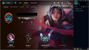 Conta League of Legends LoL - Borda Desafiante Elo Diamante