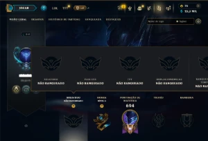 Unranked com TODOS os Champs e 346 Skins ( JG / SUP / MID ) - League of Legends LOL