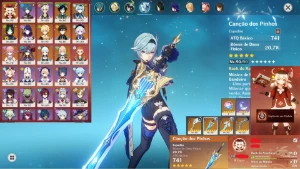 ACC AR57 - C/ 11 Chars - 5⭐/ 4 Armas - 5⭐/ EULA+CANÇÃO/ KLEE - Genshin Impact