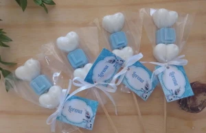 Inicial com 2 Corações no Palito - Artesanato e Personalizados