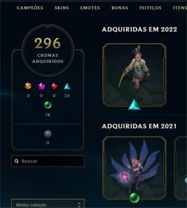 Conta D1 Com 1157 skins - League of Legends LOL