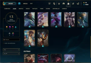 Platina 4 com 35 Champs e 13 Skins + 3 Fragmentos - League of Legends LOL