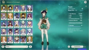 Conta Genshin Impact com 6 personagem 5*
