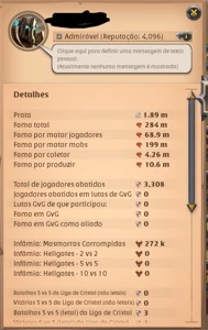 CONTA ALBION 284m FAMA - Albion Online