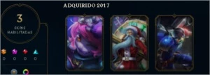 conta 13 campeões 3 skins 10k EA - League of Legends LOL