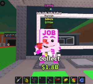 Job Job Sahur Candy [ 8M/S ] - Secretos Roube Um Brainrot - Roblox