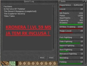 MASTER SORC/LVL 59/ KRONERA/ ML 49 - Tibia