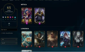 Conta lol lv 100 com 65 skins - League of Legends